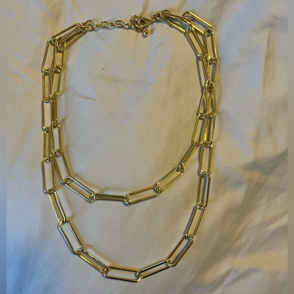 Uncommon James Jewelry - Uncommon James 2 Strand Paperclip Necklace - Gold